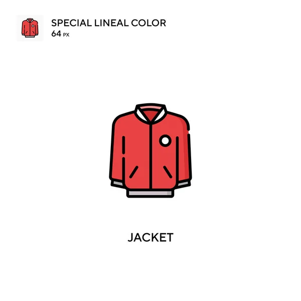 Jaqueta Ícones Cor Linear Especial Icon Jacket Para Seu Projeto — Vetor de Stock