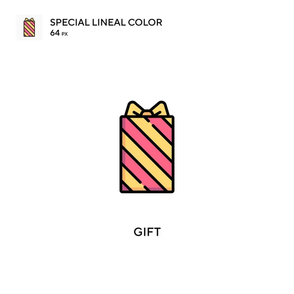 Cadeau Special Lineal Color Icon Gift Iconen Voor Business Project — Stockvector