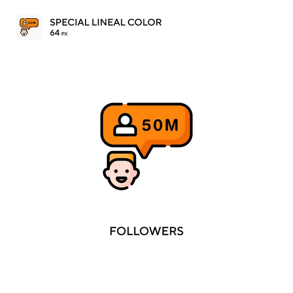 Follower Spezielle Lineare Farbsymbol Follower Symbole Für Ihr Geschäftsprojekt — Stockvektor