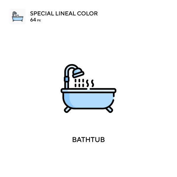 Bathbath Special Lineal Color Icon Bathbtub Icons Your Business Project — 스톡 벡터