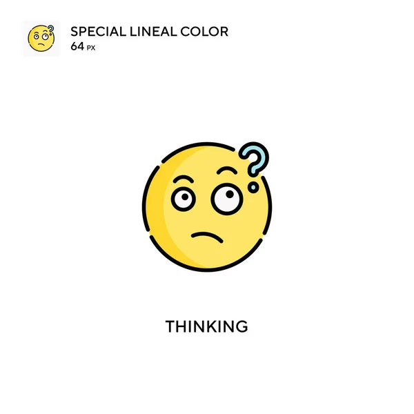 Myślenie Specjalna Ikona Kolorów Liniowych Myślenie Ikon Dla Projektu Biznesowego — Wektor stockowy