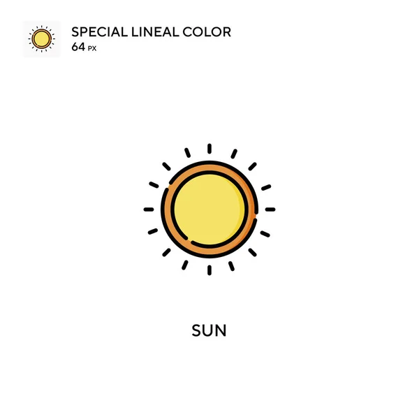 Ícones Sun Cor Linear Especial Icon Sun Para Seu Projeto —  Vetores de Stock