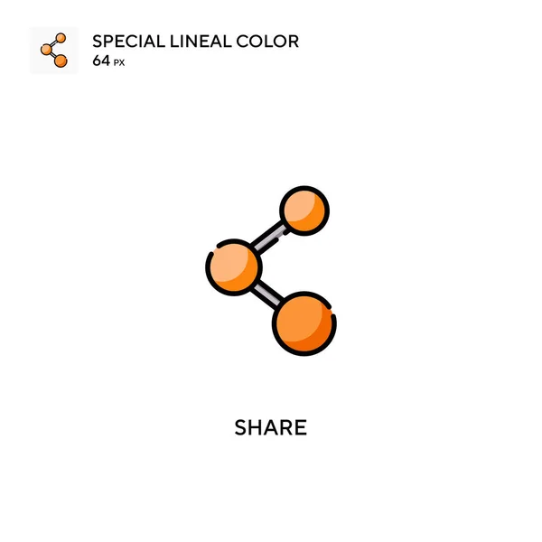Compartilhe Ícones Cores Lineares Especiais Compartilhe Ícones Para Seu Projeto — Vetor de Stock