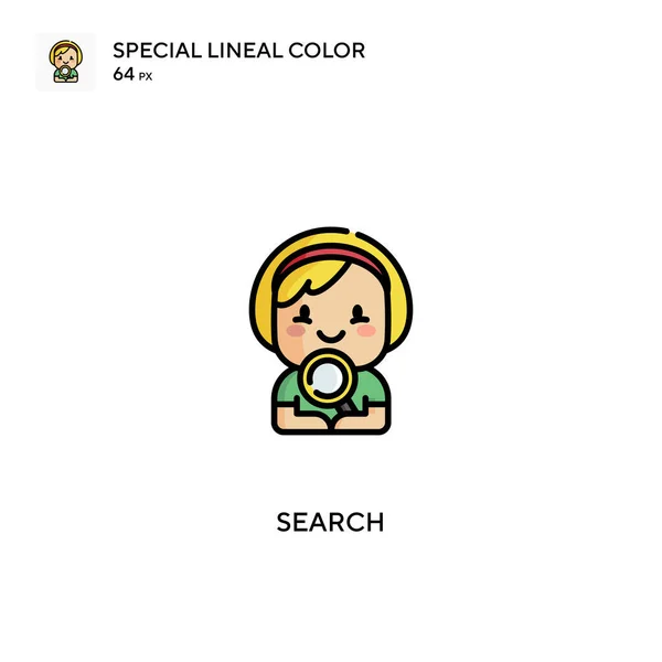 Search Special Lineal Color Icon Keresés Ikonok Üzleti Projekt — Stock Vector