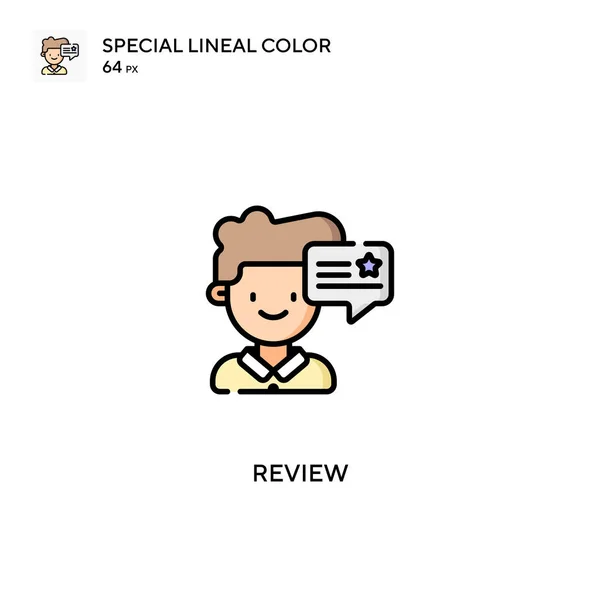 Κριτική Ειδική Lineal Εικονίδιο Χρώμα — Διανυσματικό Αρχείο