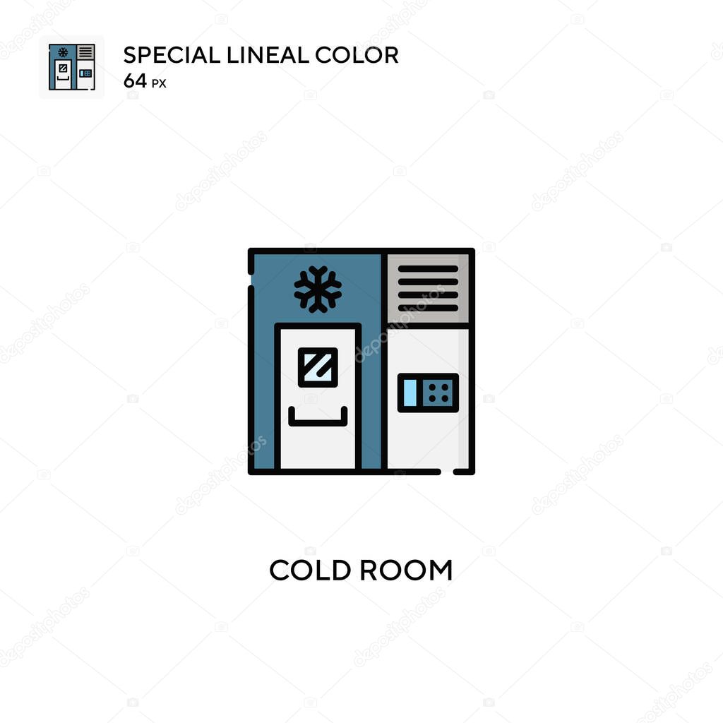 Cold room Special lineal color icon.Cold room icons for your business project