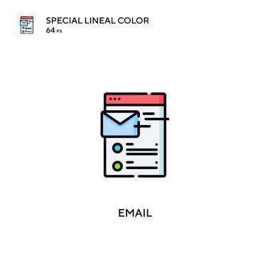 İş projeniz için özel satır renk simgesi. E- posta simgeleri
