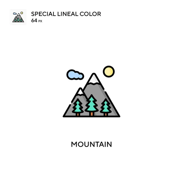 Mountain Special Lineal Color Icon Mountain Icons Your Business Project — Stock Vector