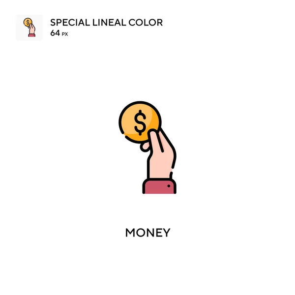 Geld Spezielle Lineare Farb Symbol Geld Symbole Für Ihr Geschäftsprojekt — Stockvektor