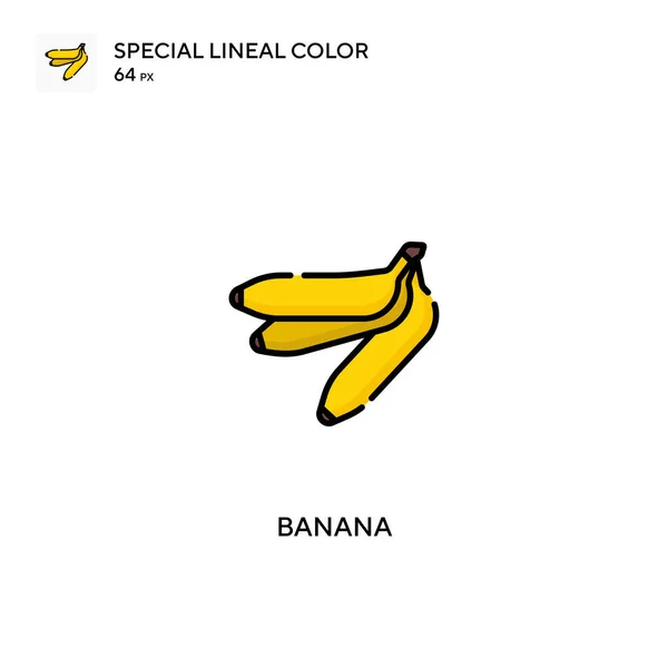 Banaan Speciale Lineal Kleur Icon Banaan Pictogrammen Voor Business Project — Stockvector