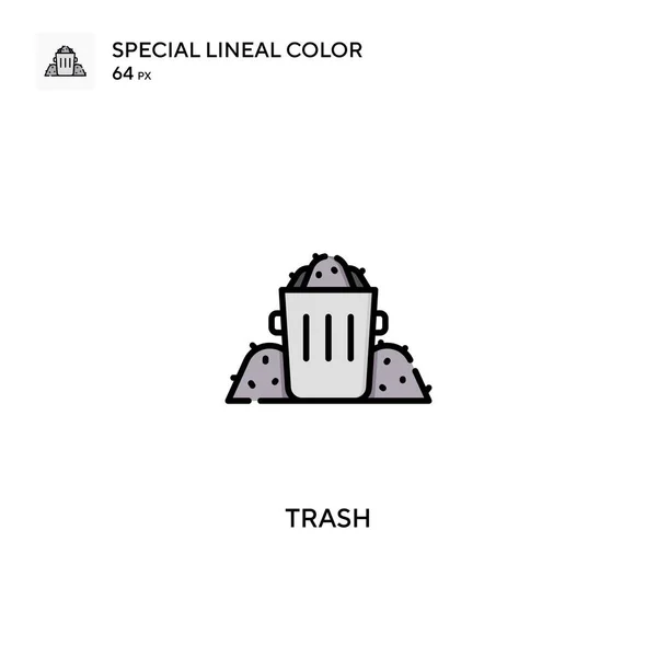 Lixo Ícones Cor Lineal Especial Icon Trash Para Seu Projeto —  Vetores de Stock