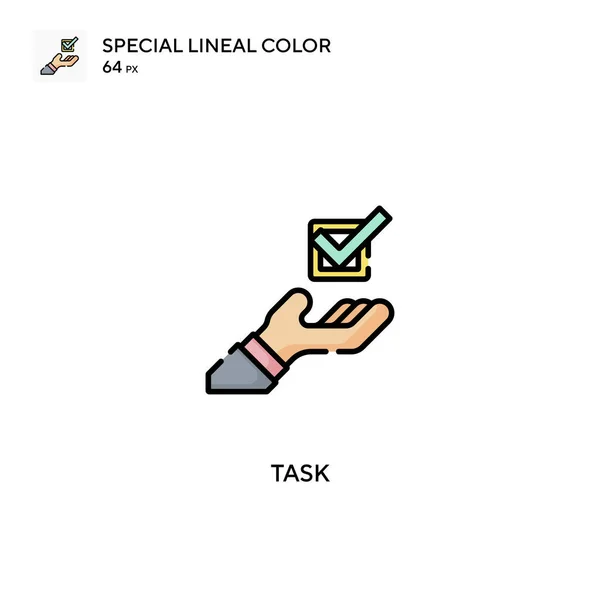 Task Icone Colori Lineari Speciali Tuo Progetto Aziendale — Vettoriale Stock