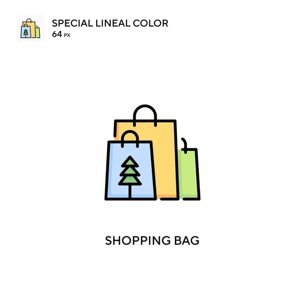 Bolsa Compras Icono Color Lineal Especial Iconos Bolsa Compras Para — Archivo Imágenes Vectoriales