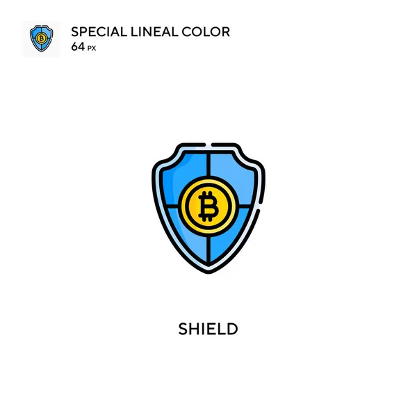Escudo Iconos Especiales Color Lineal Shield Iconos Para Proyecto Empresarial — Vector de stock