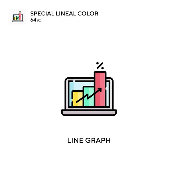 Line Graph Special Lineal Color Icon Line Graph Icons Your — Stock Vector
