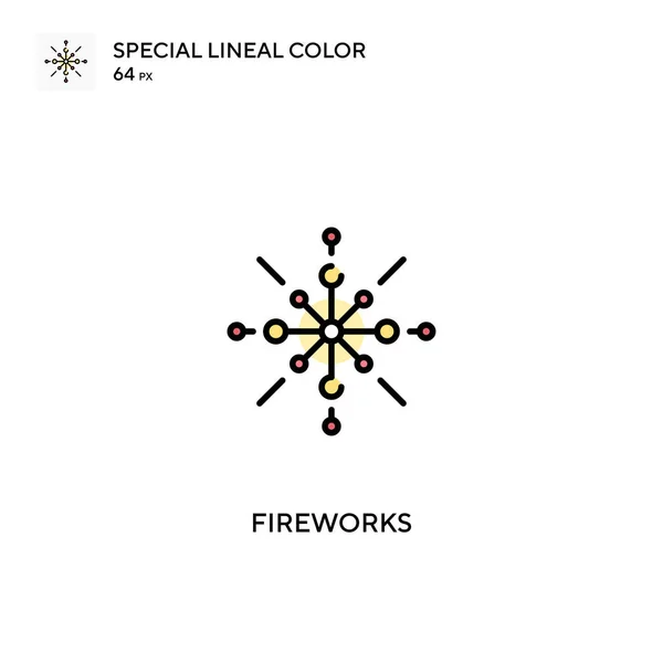 Fireworks Special Lineal Color Icon Fireworks Icons Your Business Project — Stock Vector