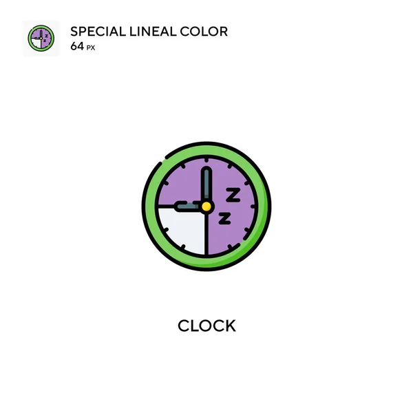Uhr Spezielle Lineare Farbe Icon Clock Symbole Für Ihr Geschäftsprojekt — Stockvektor