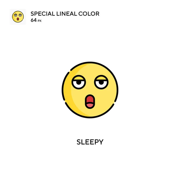 Sömnig Speciell Linjal Färg Ikon Sömniga Ikoner För Ditt Affärsprojekt — Stock vektor