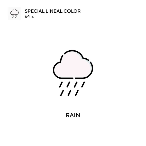 Icone Colori Lineari Speciali Rain Icone Pioggia Tuo Progetto Aziendale — Vettoriale Stock