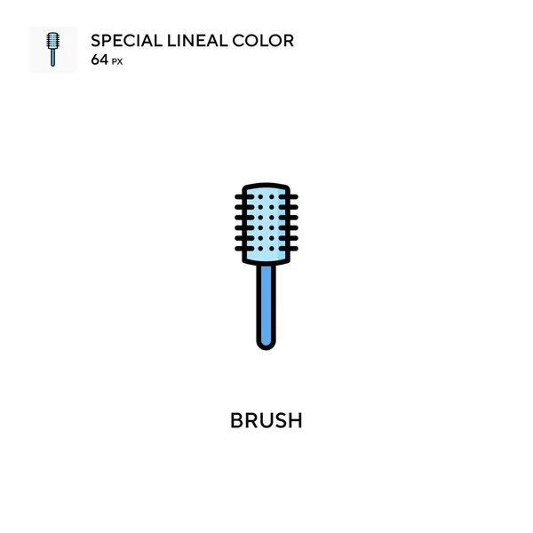 Borstel Speciale Lineal Color Icon Brush Pictogrammen Voor Business Project — Stockvector