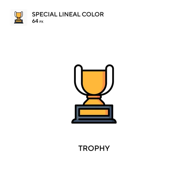 Ícones Troféu Cor Linear Especial Icon Trophy Para Seu Projeto — Vetor de Stock