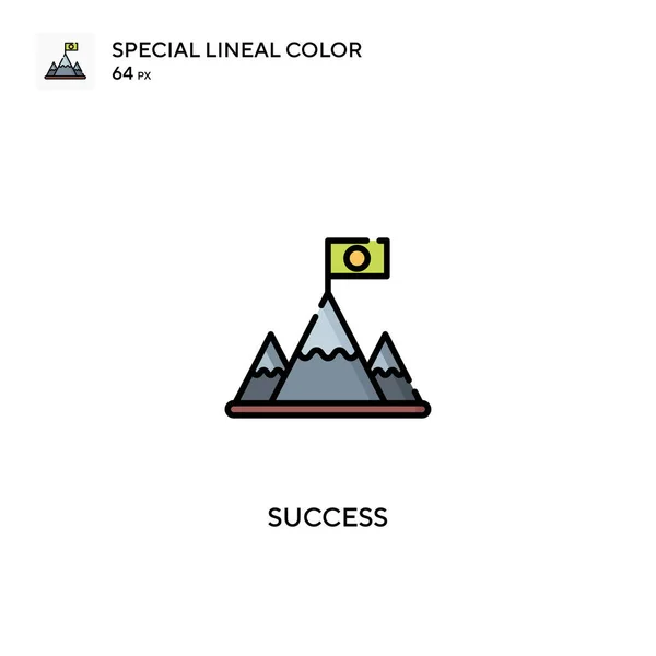 Úspěch Speciální Lineální Ikona Barvy Úspěch Ikony Pro Váš Podnikatelský — Stockový vektor