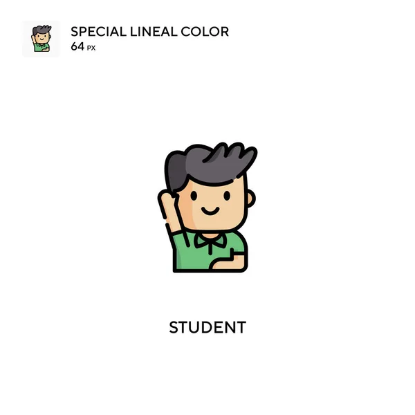 Icone Colori Lineari Speciali Dello Studente Icone Dello Studente Tuo — Vettoriale Stock