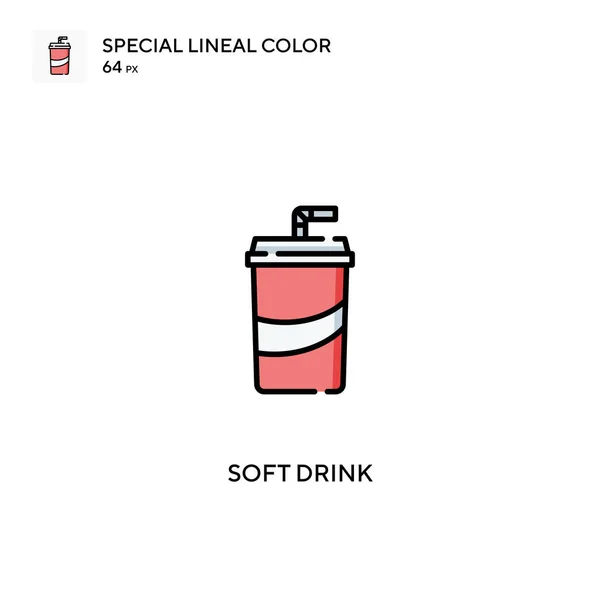 Refresco Icono Color Lineal Especial Iconos Bebidas Suaves Para Proyecto — Vector de stock