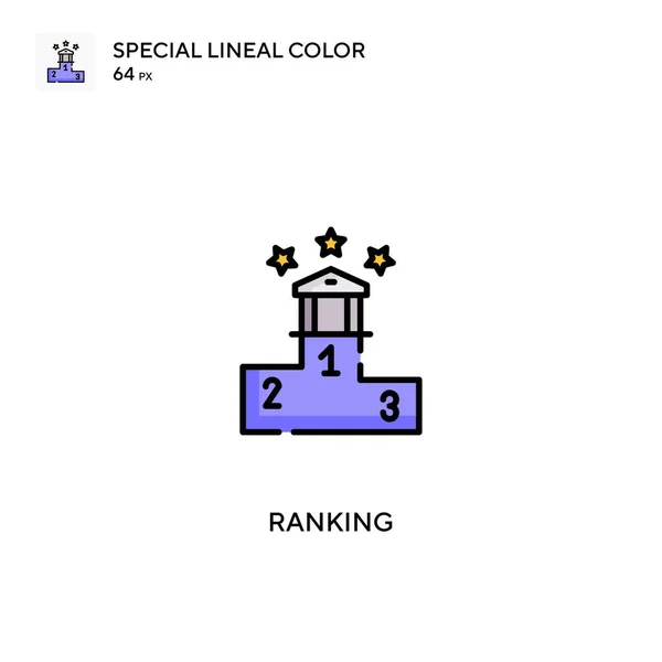 Ranking Iconos Color Lineales Especiales Ranking Para Proyecto Empresarial — Vector de stock