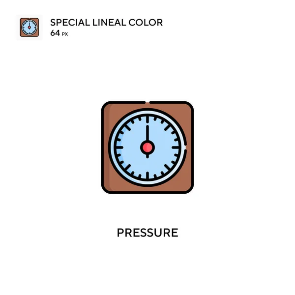 Presión Icono Color Lineal Especial Iconos Presión Para Proyecto Empresarial — Vector de stock
