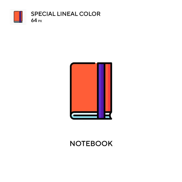 Notebook Ícones Lineares Especiais Cor Icon Notebook Para Seu Projeto —  Vetores de Stock