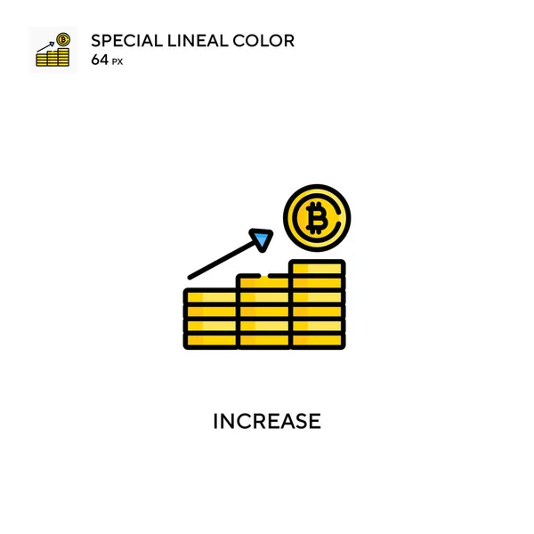 Verhoog Speciale Lijnkleur Icon Increase Pictogrammen Voor Business Project — Stockvector