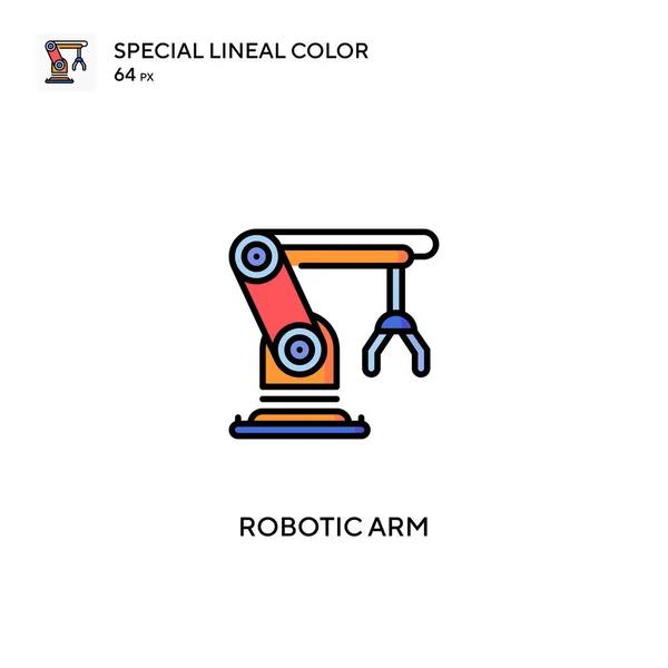Robot Kar Különleges Lineáris Szín Ikon Robot Kar Ikonok Üzleti — Stock Vector
