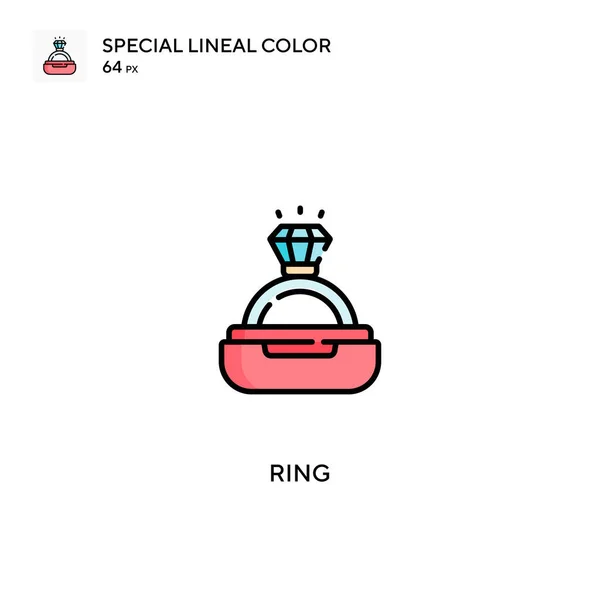 Ring Spezielle Lineare Farbsymbole Ring Symbole Für Ihr Geschäftsprojekt — Stockvektor