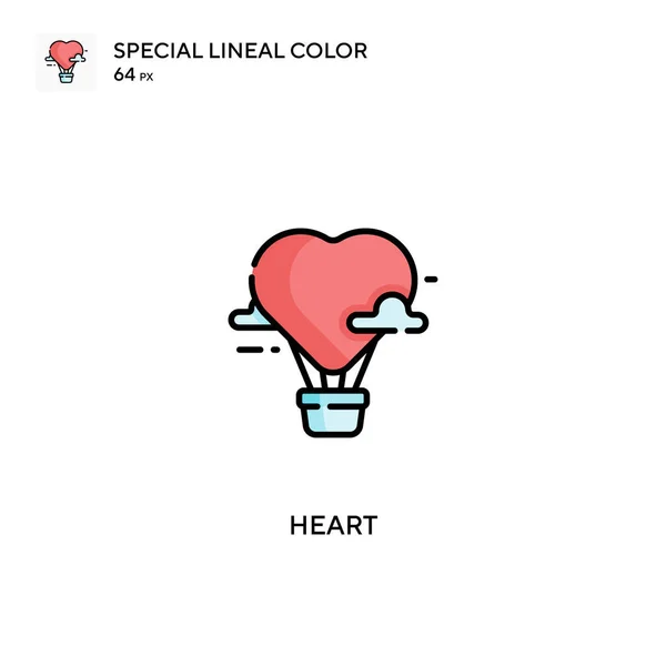 Coração Ícones Cor Linear Especial Icon Heart Para Seu Projeto — Vetor de Stock