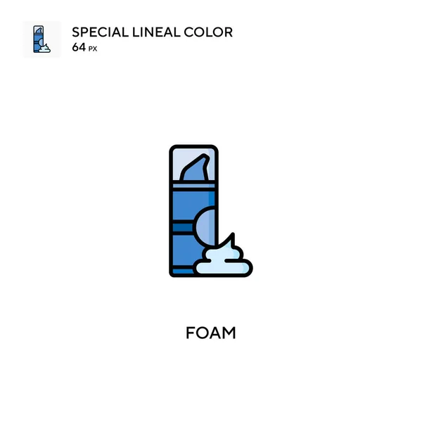 Ícones Lineares Especiais Cor Espuma Icon Foam Para Seu Projeto — Vetor de Stock