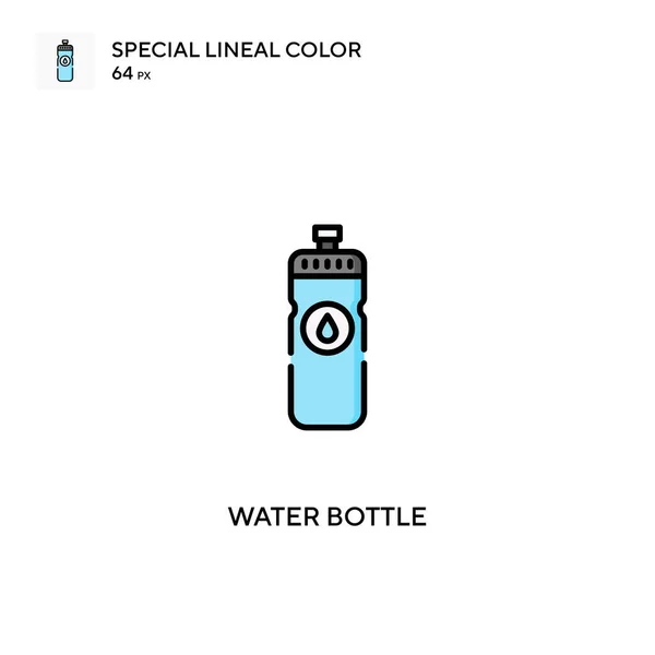 Butelka Wody Specjalna Ikona Koloru Liniowego Ikony Butelki Wody Dla — Wektor stockowy