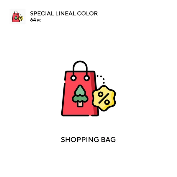 Shopping Bag Special Lineal Color Icon Shopping Bag Icons Your — Stock Vector