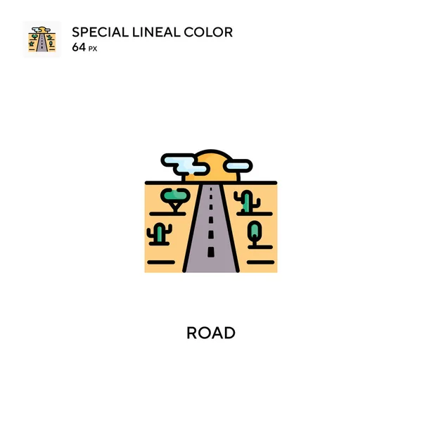 Road Special Lineare Farbe Icon Road Symbole Für Ihr Geschäftsprojekt — Stockvektor