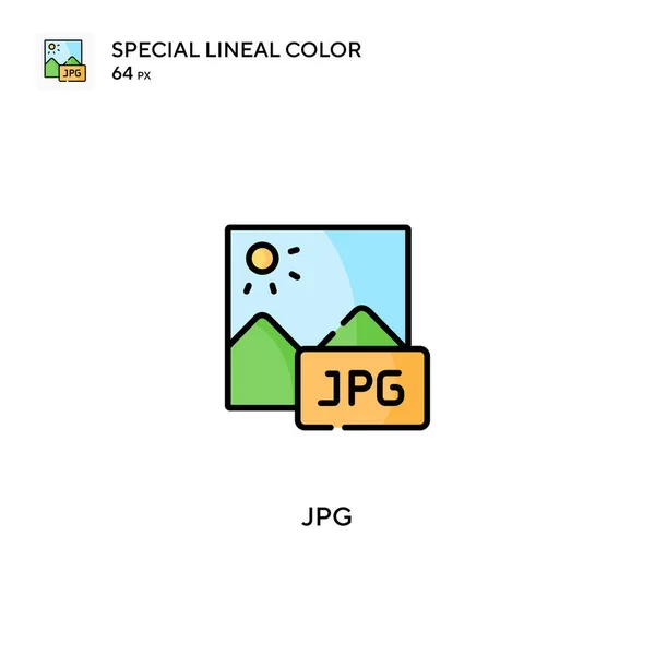 Ikon Warna Lineal Spesial Jpg Untuk Proyek Bisnis Anda - Stok Vektor