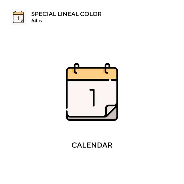 Kalendarz Specjalna Ikona Koloru Linii Ikony Kalendarza Dla Twojego Projektu — Wektor stockowy