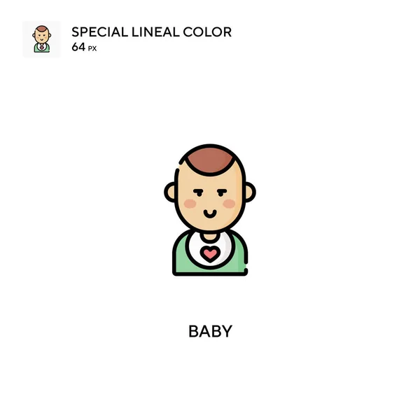 Baby Special Lineáris Színikon Baba Ikonok Üzleti Projekt — Stock Vector