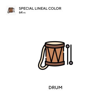 Drum Özel Satır Renk simgesi. İş projeniz için davul simgeleri