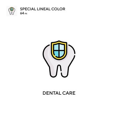 Diş sağlığı özel renk simgesi. İş projeniz için diş bakımı simgeleri