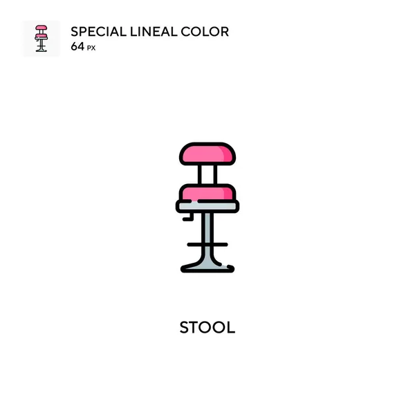 Taburete Icono Color Lineal Especial Iconos Taburete Para Proyecto Empresarial — Archivo Imágenes Vectoriales