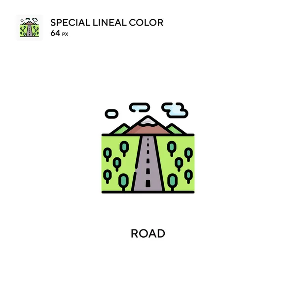 Road Special Lineare Farbe Icon Road Symbole Für Ihr Geschäftsprojekt — Stockvektor