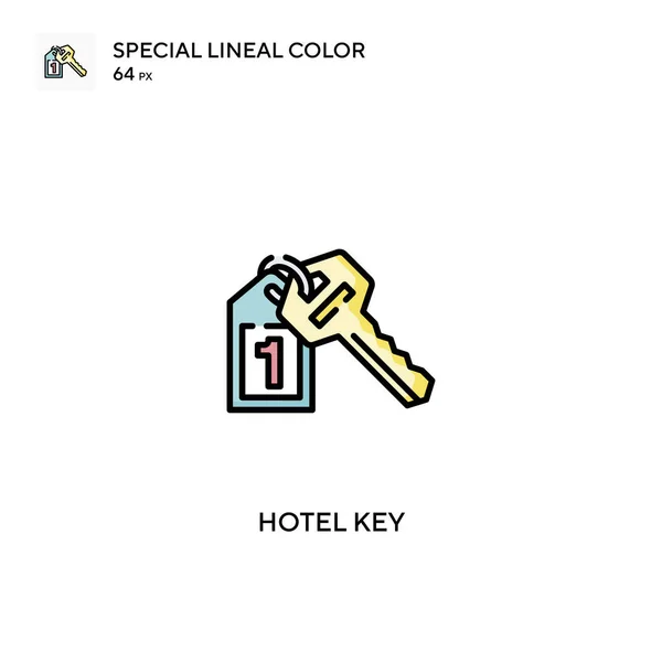 Hotel Key Special Lineal Color Icon Hotel Βασικά Εικονίδια Για — Διανυσματικό Αρχείο