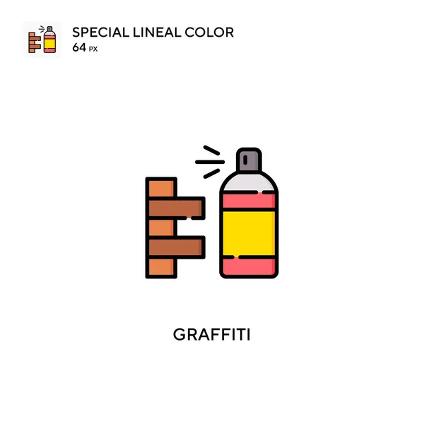 당신의 비즈니스 프로젝트를 Graffiti Special Lineal Color Icon Graffiti 아이콘 — 스톡 벡터