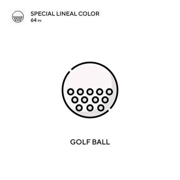 Golf Labda Különleges Lineáris Szín Ikon Golf Labda Ikonok Üzleti — Stock Vector