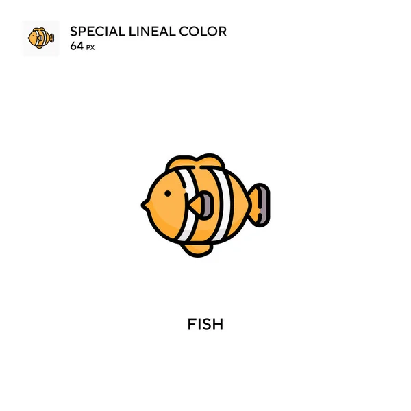 Fish Special Lineal Color Icon Fish Ikony Pro Váš Podnikatelský — Stockový vektor